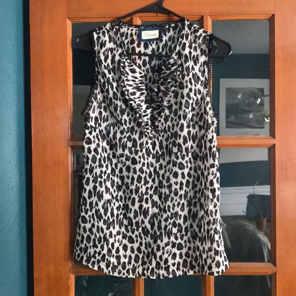 Emmelee Leopard Print Sheer Tank - Picture 2 of 5